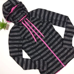 Lukka Heathered Stripe Jacket Size Medium